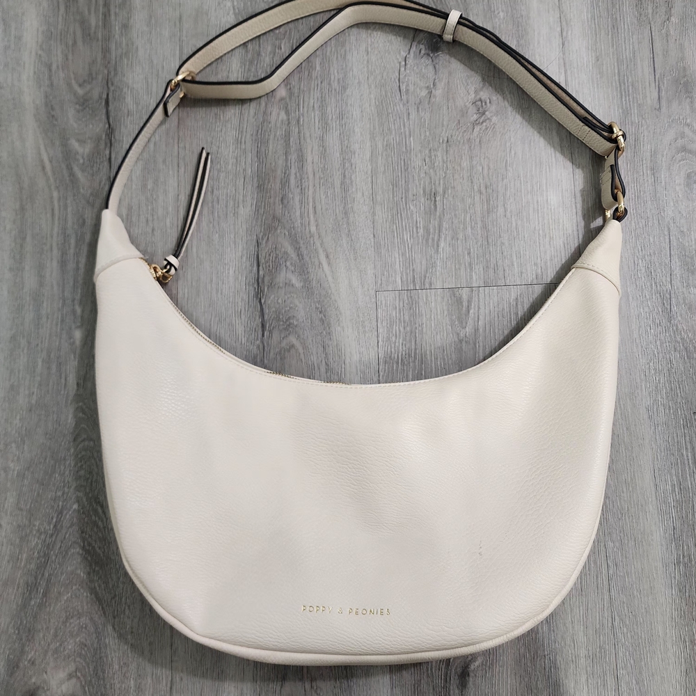 Poppy & Peonies Cream Shoulder Bag